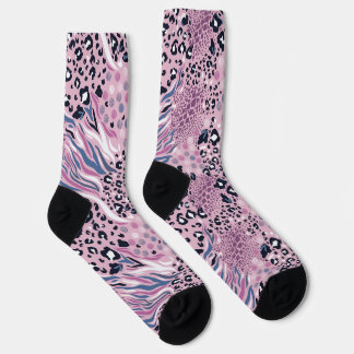 Chaussette Chaussettes à motif peau de léopard coloré