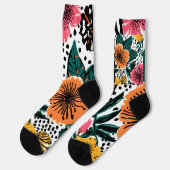 Chaussette Chaussettes à motifs floraux (Gauche)