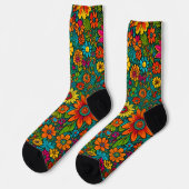 Chaussette Chaussettes à motifs floraux à fleurs Whimsical et (Gauche)