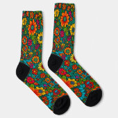 Chaussette Chaussettes à motifs floraux à fleurs Whimsical et (Droite)