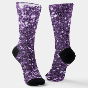Chaussette Chaussettes à Parties scintillant violettes