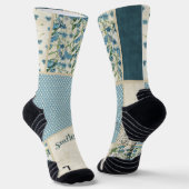 Chaussette Chaussettes à patchwork bleues (Angulaire)