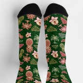 Chaussette Chaussettes à pizza tropicale de style hawaïen (Haut)