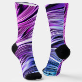 Chaussette Chaussettes à rayures noires, blanches et violette (Angulaire)