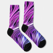 Chaussette Chaussettes à rayures noires, blanches et violette (Droite)
