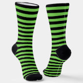 Chaussette Chaussettes à rayures noires et vertes classiques (Angulaire)