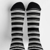 Chaussette Chaussettes à rayures noires – Style monochrome au (Haut)