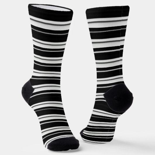 Chaussette Chaussettes à rayures noires – Style monochrome au (Angulaire)