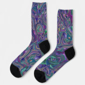 Chaussette Chaussettes à tourbillons 3D colorés psychédélique (Gauche)