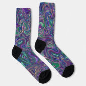 Chaussette Chaussettes à tourbillons 3D colorés psychédélique (Droite)
