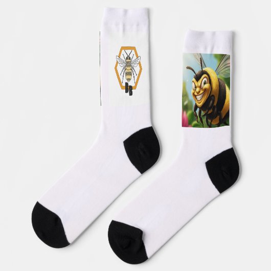 Chaussette Chaussettes abeille Evil Smile de Bob's Bees (Gauche)