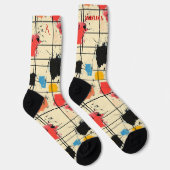 Chaussette Chaussettes Abstraites à brosse avec conception de (Droite)