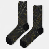 Chaussette Chaussettes Abstraites à huile d'or (Gauche)