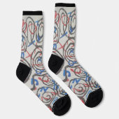Chaussette Chaussettes Abstraites Colorées (Droite)