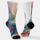 Chaussette Chaussettes Abstraites colorées - Design moderne (Angulaire)