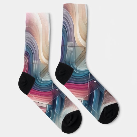 Chaussette Chaussettes Abstraites colorées - Design moderne (Droite)
