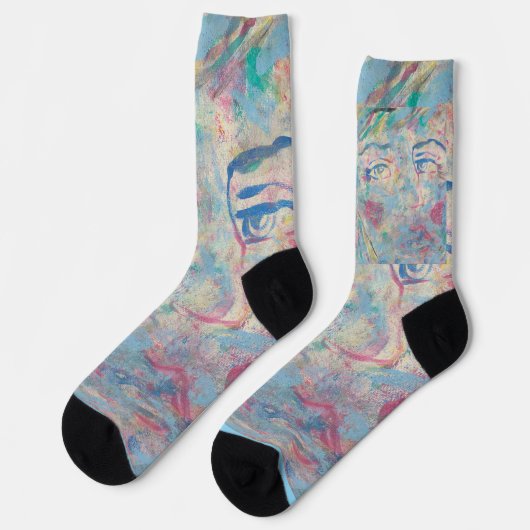 Chaussette Chaussettes Abstraites colorées "Fancy" Crew (Gauche)