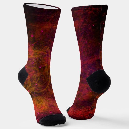 Chaussette Chaussettes Abstraites "Crimson Galaxy" (Angulaire)