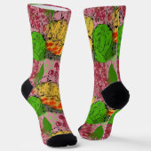 Chaussette Chaussettes Abstraites de poisson d'or (Angulaire)