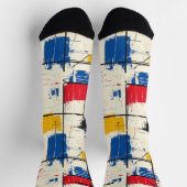 Chaussette Chaussettes Abstraites modernes avec brosse à bloc (Haut)