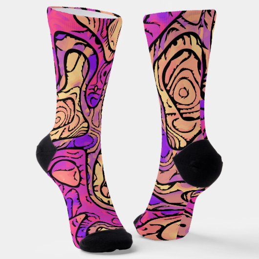 Chaussette Chaussettes Abstraites Vibrantes (Angulaire)