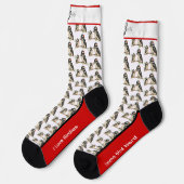 Chaussette Chaussettes Adorables de Pic à Dos Blanc (Gauche)