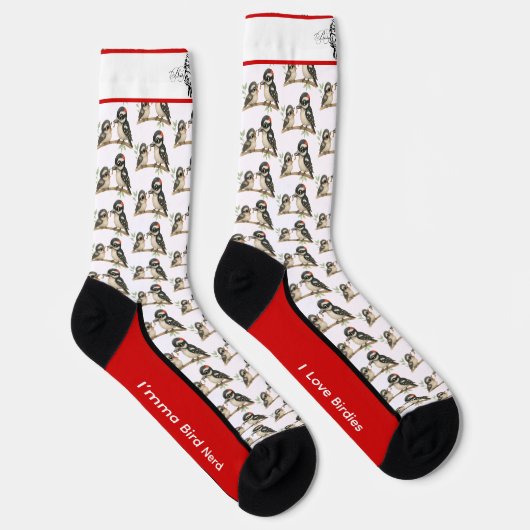 Chaussette Chaussettes Adorables de Pic à Dos Blanc (Droite)
