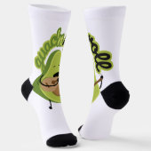 Chaussette Chaussettes amusantes Guac et Roll Avocado (Angulaire)