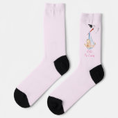 Chaussette Chaussettes amusantes pour bébé porteuses - Texte  (Gauche)