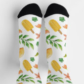 Chaussette Chaussettes aquarelles citrons et glaces – Été amu (Haut)
