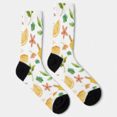 Chaussette Chaussettes aquarelles citrons et glaces – Été amu (Droite)