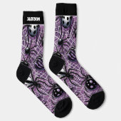 Chaussette Chaussettes araignée Halloween Spooks avec nom (Droite)