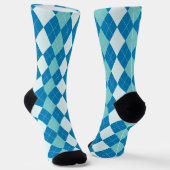 Chaussette Chaussettes Argyle Bleu Design (Angulaire)