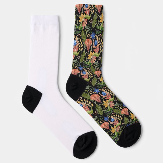 Chaussette Chaussettes Art Déco et fleurs (Droite)