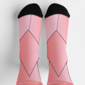 Chaussette Chaussettes Art Déco Rose (Haut)