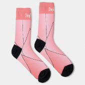 Chaussette Chaussettes Art Déco Rose (Droite)
