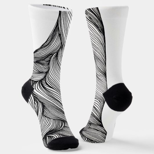 Chaussette Chaussettes avec des lignes abstraites (Angulaire)