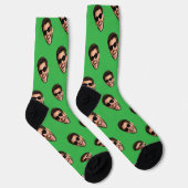 Chaussette Chaussettes avec impression de photo de visage drô (Droite)