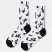 Chaussette Chaussettes avec motif de papillon (Gauche)