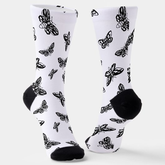 Chaussette Chaussettes avec motif de papillon (Angulaire)