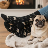 Chaussette Chaussettes avec photo de chien noir personnalisée