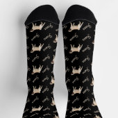Chaussette Chaussettes avec photo de chien noir personnalisée (Haut)