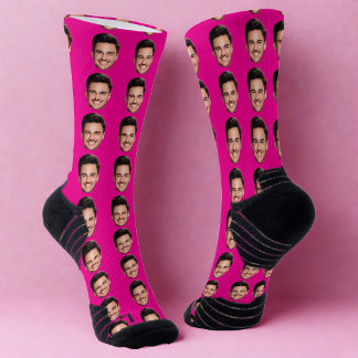 Chaussette Chaussettes avec Visage Personnalisé, Cadeau Drôle