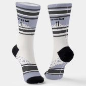 Chaussette Chaussettes Black and blue & orange - Nom Numéro (Angulaire)