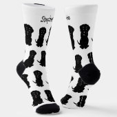 Chaussette Chaussettes Black Labrador Chien Design (Angulaire)