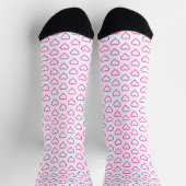 Chaussette Chaussettes blanches avec coeurs roses (Haut)