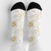 Chaussette Chaussettes blanches avec des manchettes noires pr (Haut)