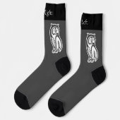 Chaussette Chaussettes blanches du symbole de hibou (Gauche)
