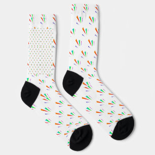 Chaussette Chaussettes blanches hautes genoux avec talons noi