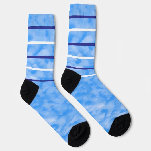 Chaussette Chaussettes bleues et bleu clair (Droite)